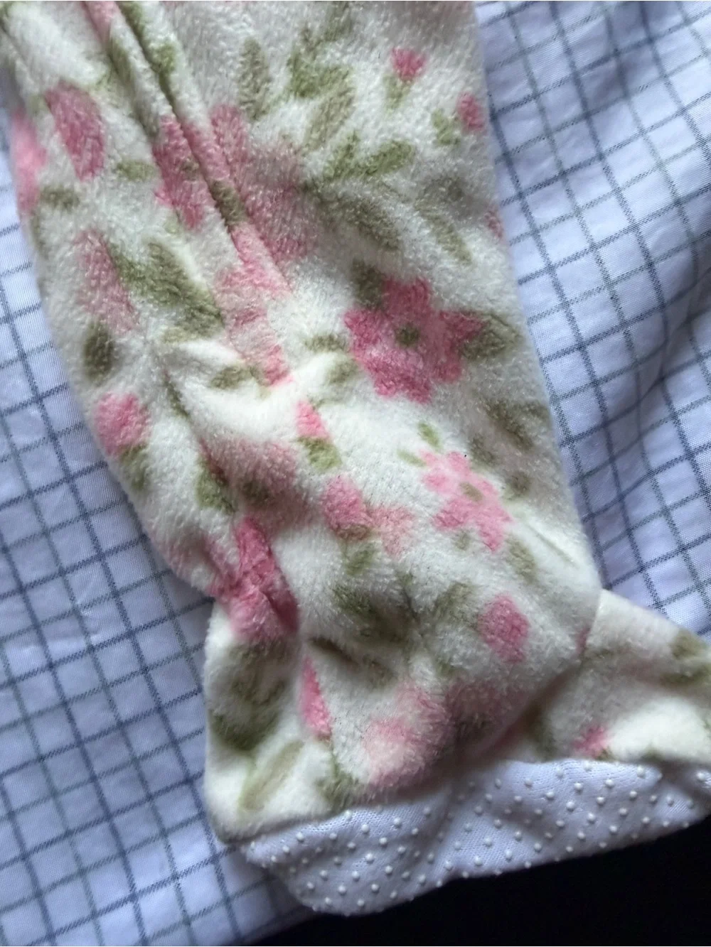 Little Beginnings Pink Floral Fleece Footed Sleeper Pajamas
